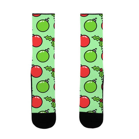 Christmas Bulbs N' Holly Socks