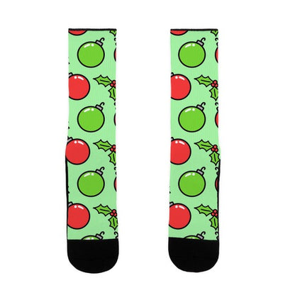 Christmas Bulbs N' Holly Socks