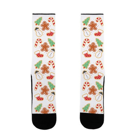 Christmas Cookie Pattern Socks