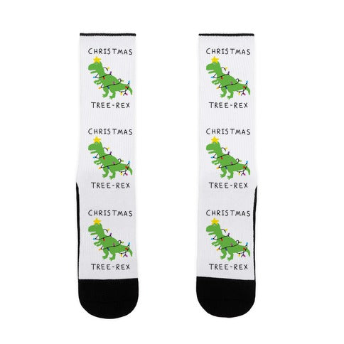 Christmas Tree Rex Socks