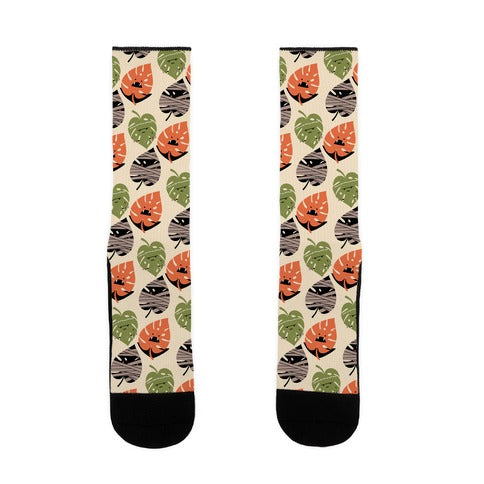 Classic Monstera Monsters Socks