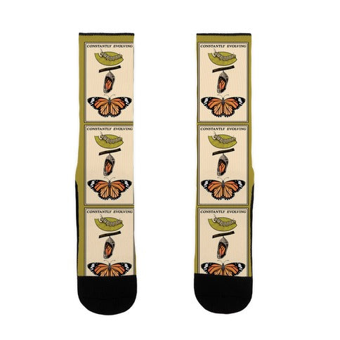 Constantly Evolving Monarch Butterfly Socks