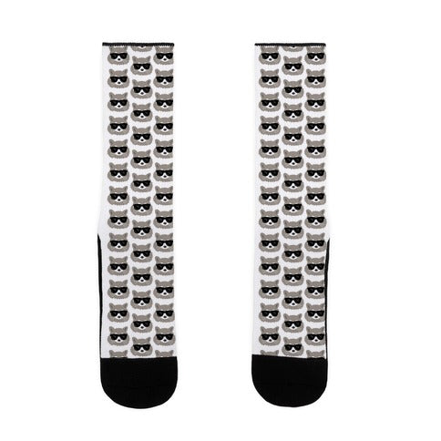 Cool Raccoon Pattern Socks