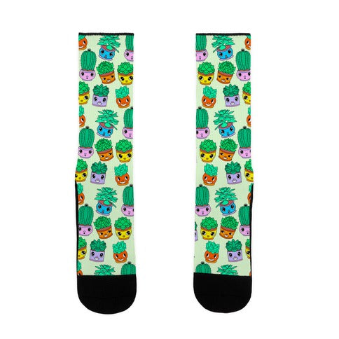 Cute Cartoon Succulents Socks