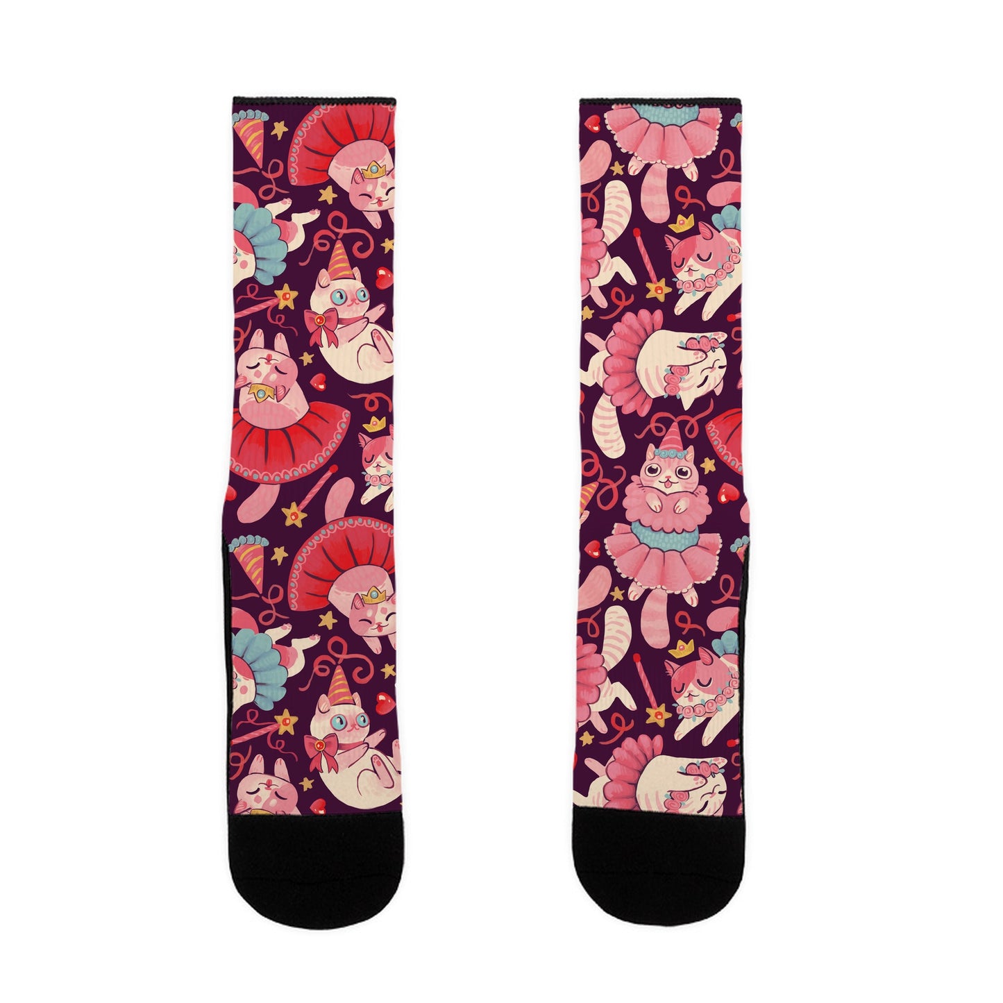 Cute Princess Cat Pattern Socks