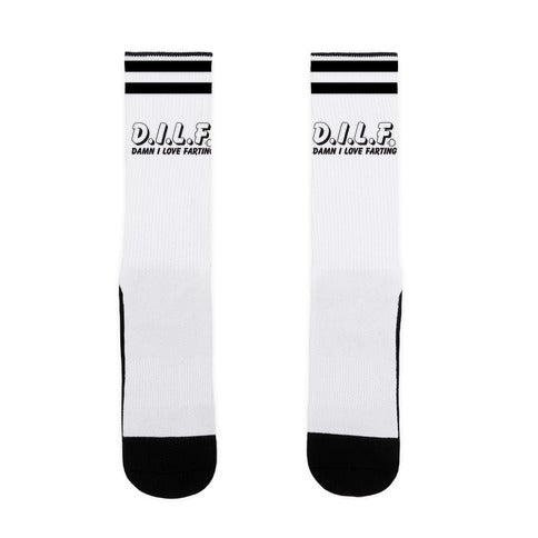 D.I.L.F. Damn I Love Farting Socks