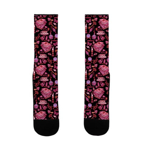 Dark Academia Witch Pattern Socks