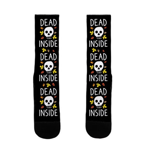 Dead Inside Autumn Skull Socks