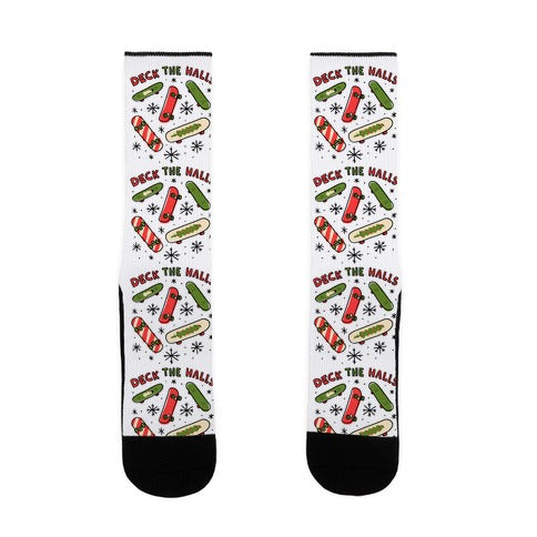 Deck The Halls Skateboarding Socks