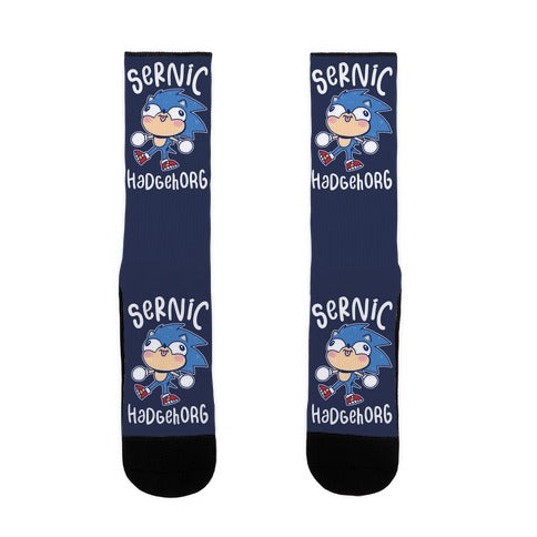 Derpy Sonic Sernic Hadgehorg Socks