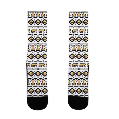 Dicks and Butts Ugly Sweater Pattern Socks
