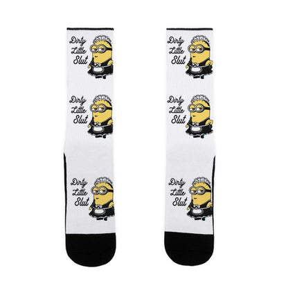Dirty Little Slut Minion Maid Socks