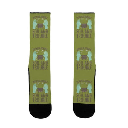 Double Double Soil And Trouble Parody Socks