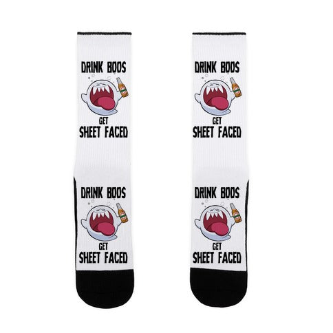 Drink Boos, Get Sheet Faced Socks