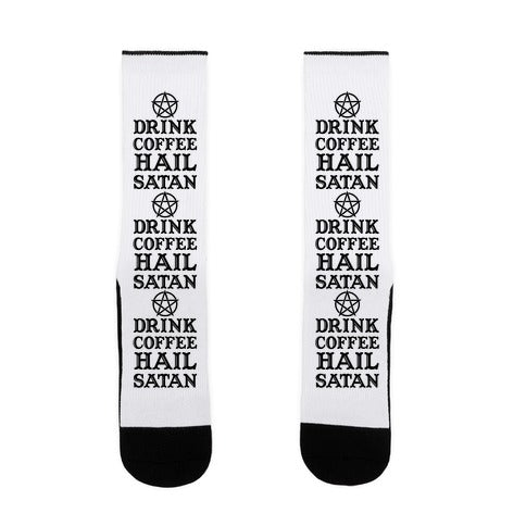 Drink Coffee, Hail Satan Socks