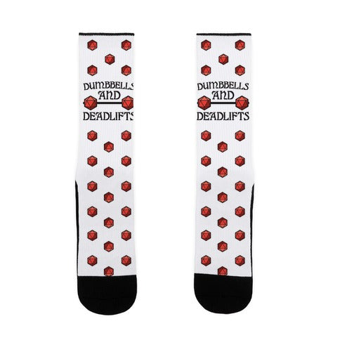 Dumbbells and Deadlifts (DnD Parody) Socks