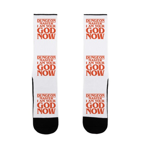 Dungeon Master I Am Your God Now Socks