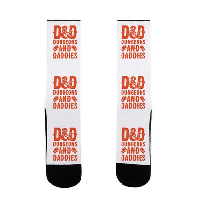 Dungeons and Daddies Parody Socks