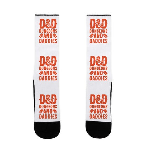 Dungeons and Daddies Parody Socks