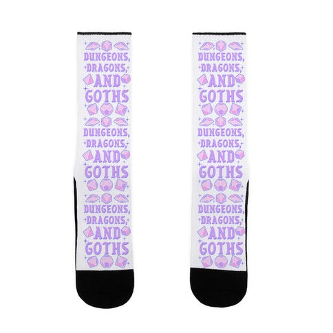 Dungeons, Dragons, And Goths Socks