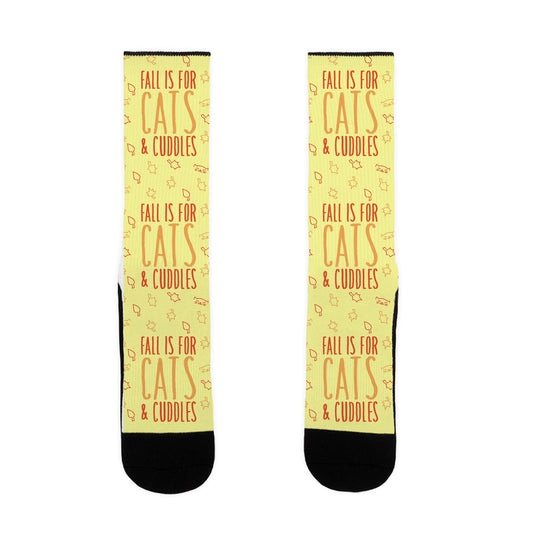 Fall Is For Cats and Cuddles Socks