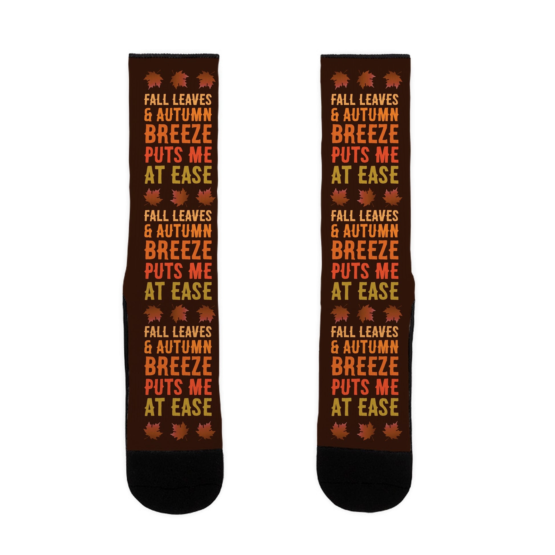 Fall Leaves and Autumn Breeze Socks