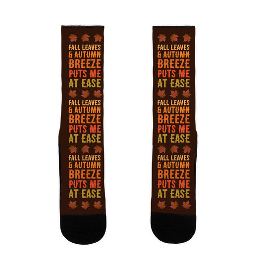 Fall Leaves and Autumn Breeze Socks