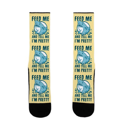 Feed Me and tell Me I'm Pretty Shark Socks