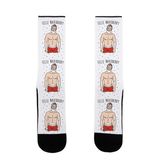 Feliz Navidaddy Parody Socks