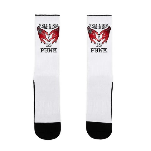 Feminism Is Punk Socks