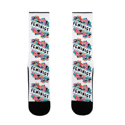 Feminist Floral Socks