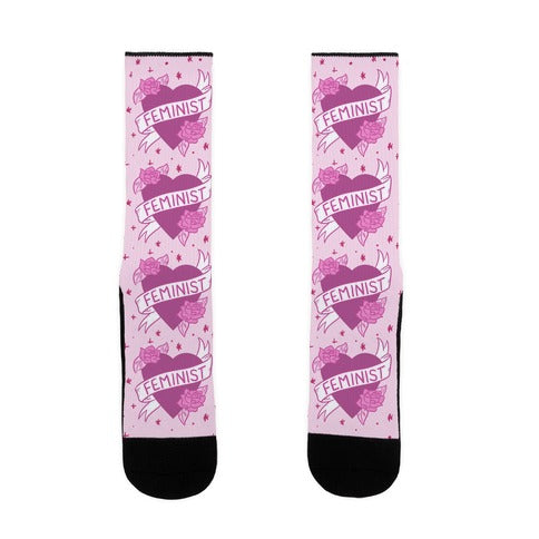 Feminist Heart Socks