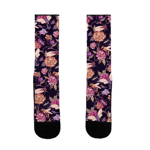 Florals & Hidden Insects Socks