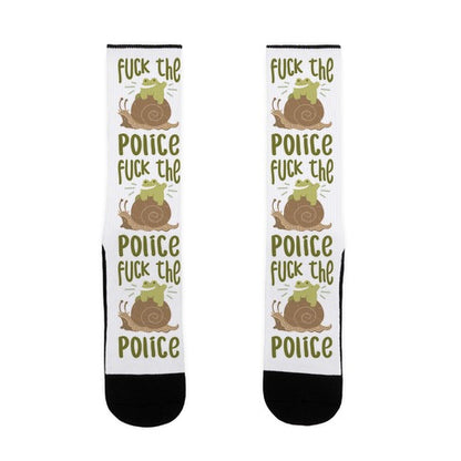 Fuck The Police Frog Socks