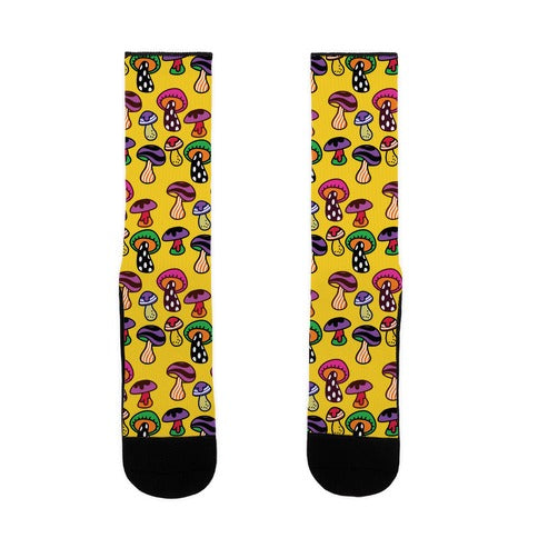 Funky Mushroom Pattern Socks