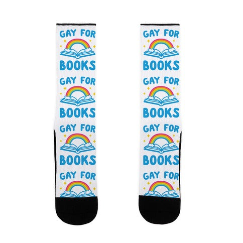 Gay For Books Socks