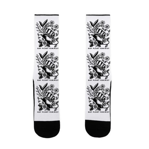 Gay Plant Feminist Socks