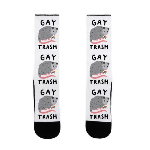 Gay Trash Opossum Socks