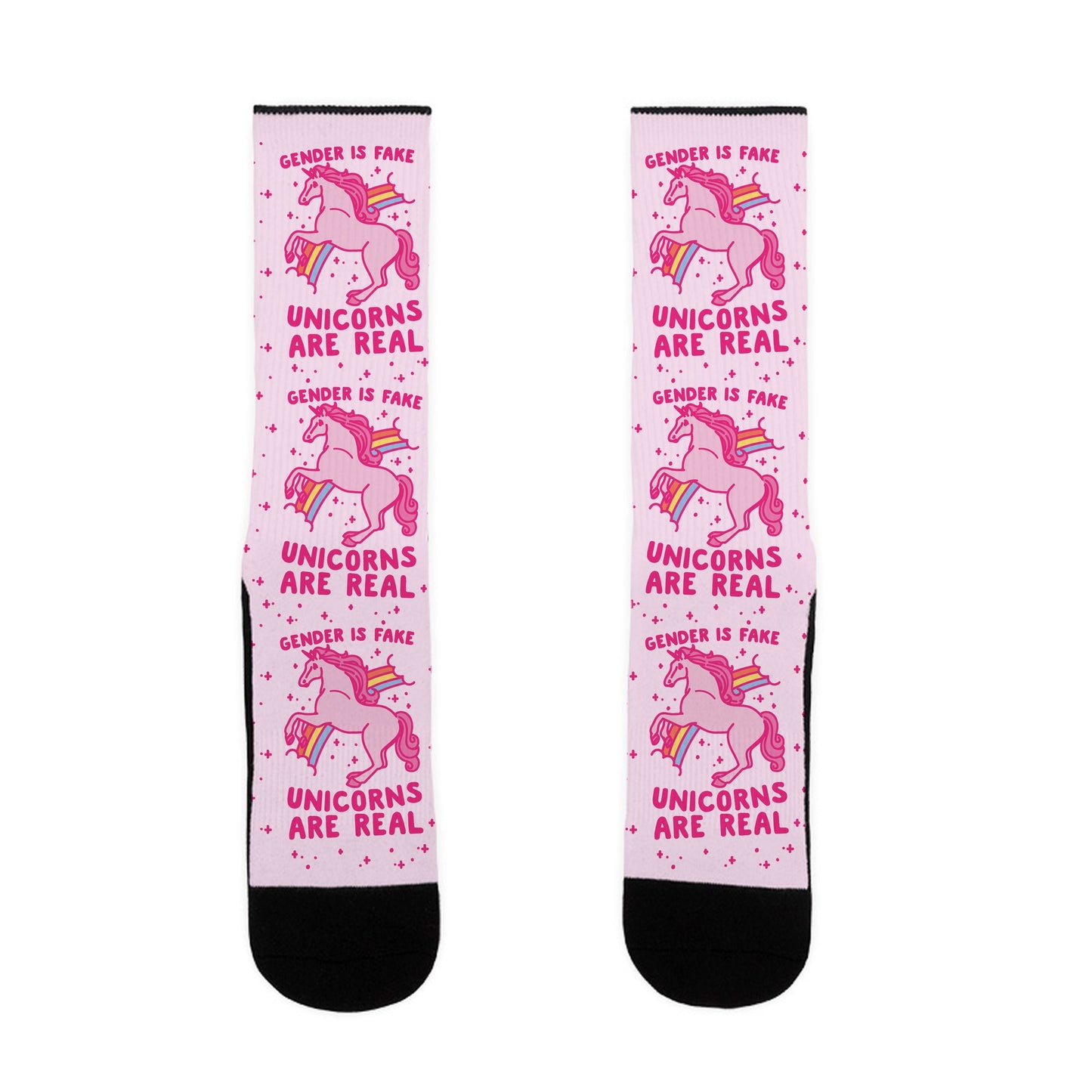 Gender Is Fake Unicorns Are Real Socks