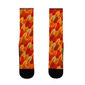 Geometric Fall Leaf Pattern Socks