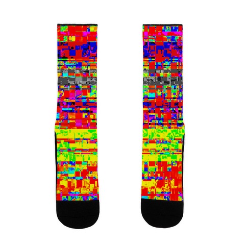 Glitch pattern Socks