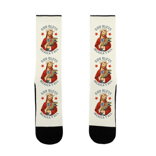 God Bless Merica Y'all Socks