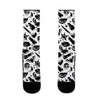 Goth Makeup Pattern Socks