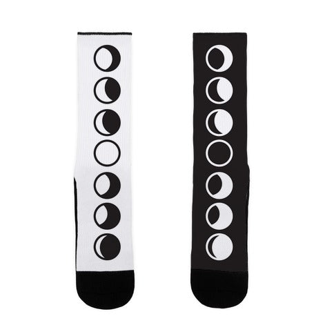 Goth Moon Phase Socks