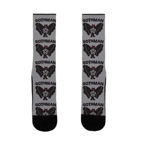Gothman Goth Mothman Socks