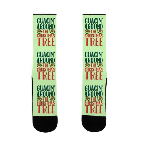 Guacin' Around The Christmas Tree Socks