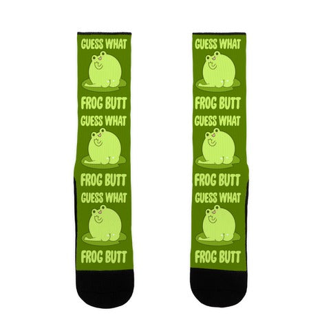 Guess What Frog Butt Socks