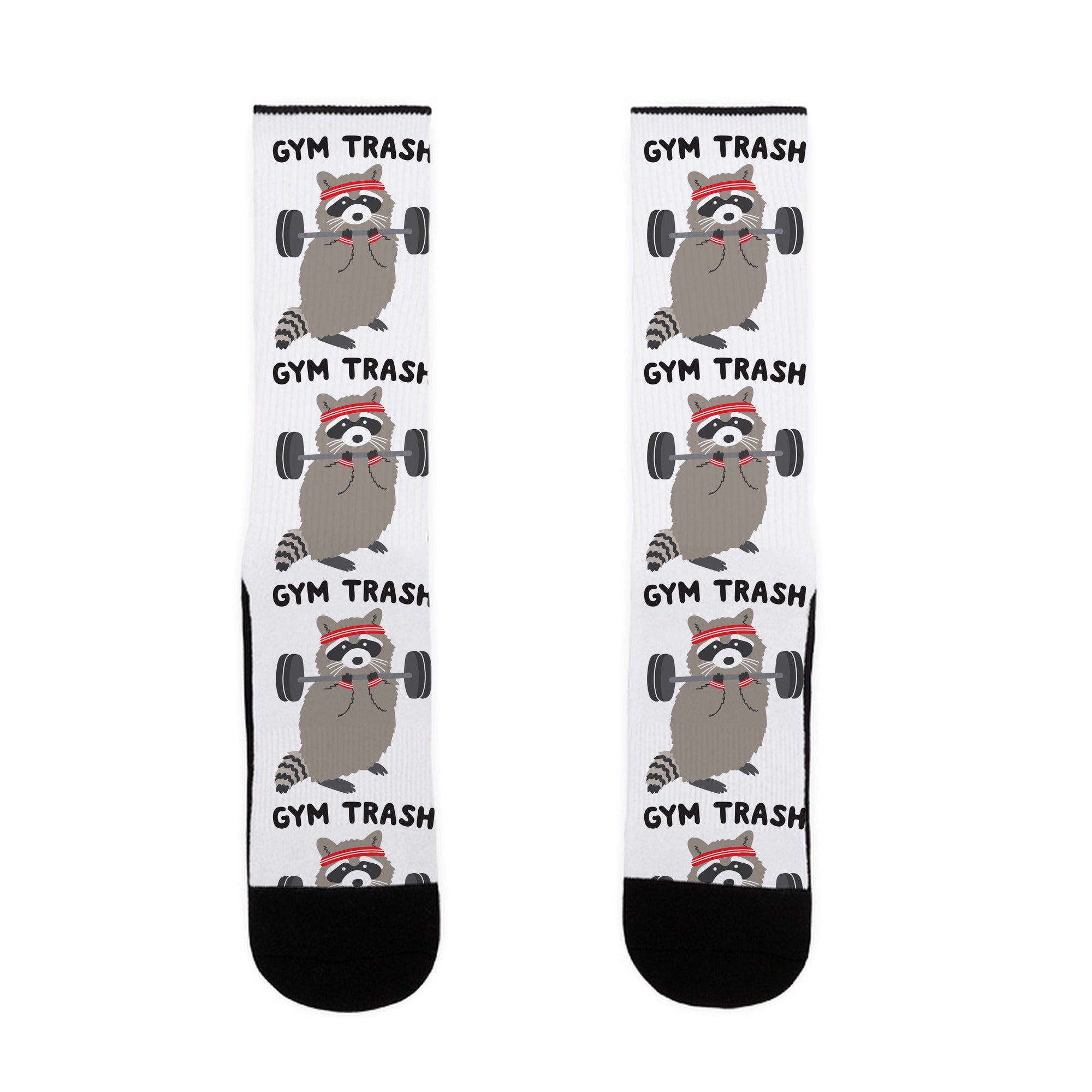 Gym Trash Raccoon Socks