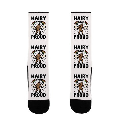 Hairy And Proud Bigfoot Parody Socks