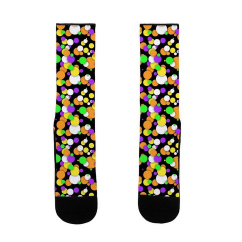 Halloween Confetti Pattern Socks